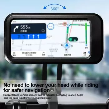Водонепроницаемый держатель для мобильного телефона для мотоцикла, универсальный поворотный на 360°, регулируемый для поддержки мобильного телефона на велосипеде и мотоцикле