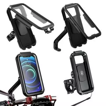 Водонепроницаемый держатель для мобильного телефона на мотоцикле для смартфона 4,7-6,8 дюйма, зеркало заднего вида, устойчивое к сотрясениям, с сенсорным экраном