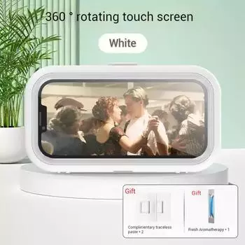 Водонепроницаемый держатель для телефона в душе, держатель для телефона в душе с регулируемым углом наклона 360°, телескопический настенный держатель для телефона для кухни