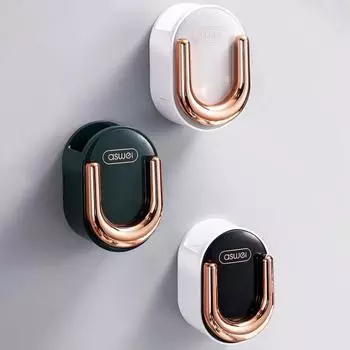 Водонепроницаемый держатель для воздуходувки, пластиковый, без проколов, мощный, несущий нагрузку, складной держатель для фена для ванной комнаты чёрный