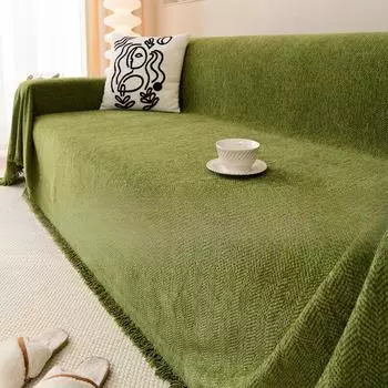 Водонепроницаемый диван-полотенце, универсальное, полностью покрытое, на четыре сезона, нескользящее, американский свет, роскошный чехол, ткань Advanced Sense, зеленый 180*130cm