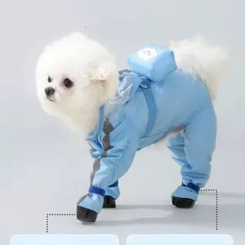 Водонепроницаемый дождевик для собак, всеобъемлющая куртка-дождевик для домашних животных, непромокаемая одежда для маленьких собак, бульдог M жёлтый