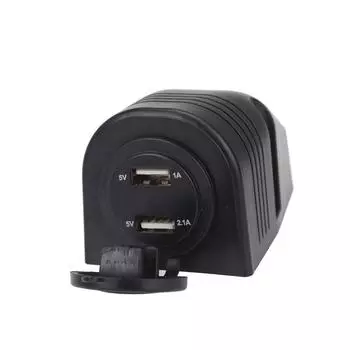 Водонепроницаемый двойной USB 3.1A вольтметр автомобильное зарядное устройство пылезащитное с основанием для палатки для автомобиля грузовик мотоцикл лодка квадроцикл аксессуары красный