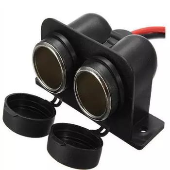 Водонепроницаемый двухотверстийный прикуриватель для автомобиля и мотоцикла