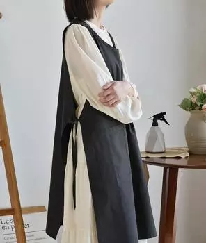 Водонепроницаемый дышащий хлопковый фартук для дома, японской и корейской домашней работы, антигрязный, кухня, кофейня, маникюрный салон, фартук