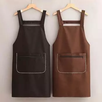 Водонепроницаемый фартук для приготовления пищи с маслом, фартуки для шеф-повара для женщин и мужчин, кухонный фартук с передним карманом, принадлежности для мытья посуды и уборки, фартуки