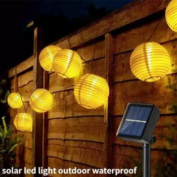 Водонепроницаемый фонарь, гирлянда, 6,5 м, 30 светодиодов, уличная лампа на солнечной энергии, Рождественская гирлянда для прополки, домашний садовый декор 1pcs