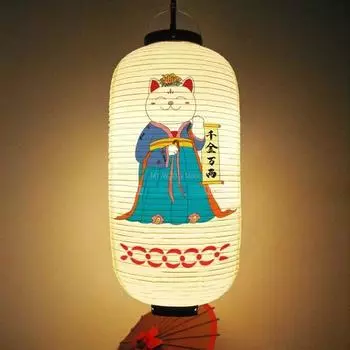 Водонепроницаемый фонарь из ПВХ в японском стиле для улицы, суши, сашими, ресторана Izakaya, декоративный фонарь для новогодней вечеринки 25x50cm