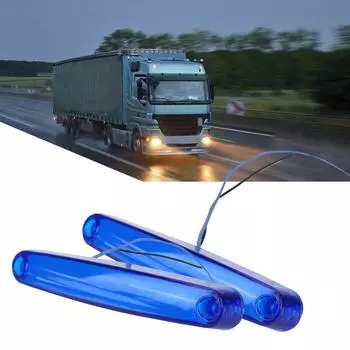 Водонепроницаемый габаритный фонарь для грузовика, 1 пара задних указателей поворота, габаритный фонарь, 9 светодиодов 12-24 В, аксессуары для грузовиков, прицепов, боковых габаритных огней для грузовиков синий