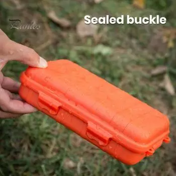 Водонепроницаемый герметичный противоударный ящик для хранения на открытом воздухе, большая емкость, компактный размер, портативный контейнер для выживания, коробка для переноски хаки