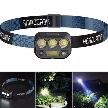 Водонепроницаемый головной фонарь рабочий фонарик датчик движения для кемпинга рыбалка