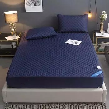 Водонепроницаемый хлопковый чехол для кровати, однотонный, утолщенный, чехол для матраса Simmons, нескользящий защитный чехол, чехол для подгузника 90*200cm