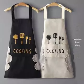 Водонепроницаемый и маслостойкий кухонный фартук с дизайном ножа и вилки, грязеотталкивающий и тонкий для летней готовки. Идеально подходит для женщин Conventional зелёный