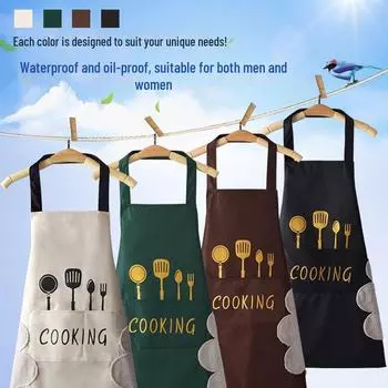 Водонепроницаемый и маслостойкий кухонный фартук с дизайном в виде ножа и вилки - функция ручной протирки, идеально подходит для приготовления пищи, свадеб и использования взрослыми Disposable sleeves