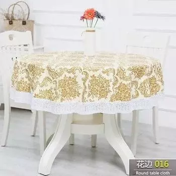 Водонепроницаемый и маслостойкий моющийся коврик из ПВХ, экологически чистая круглая скатерть для обеденного стола, большая круглая скатерть 137cm Diameter