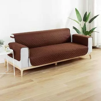 Водонепроницаемый и нескользящий коврик для дивана для домашних животных, однотонный встроенный чехол для дивана, защитный чехол для дивана 30*70 inch(77*178cm)