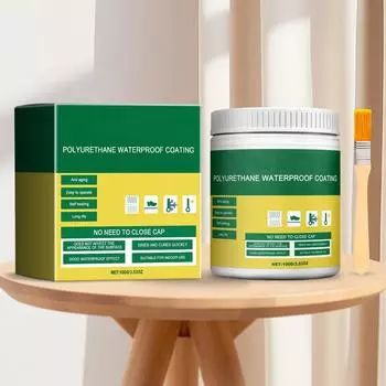 Водонепроницаемый и противоутечный агент - Прозрачный водонепроницаемый агент для покрытия с кистью для ремонта стен Агент для ремонта плитки для ванной комнаты против протечек 100 мл One Size зелёный