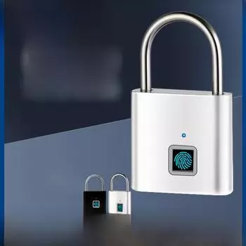 Водонепроницаемый и устойчивый к ржавчине навесной замок с отпечатком пальца для использования вне помещений, обеспечивающий надежное запирание дверей и шкафов. Электронный замок с защитой от кражи и паролем.