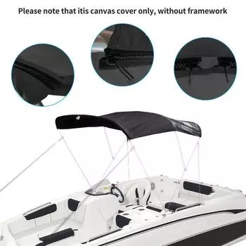 Водонепроницаемый и устойчивый к ультрафиолетовому излучению чехол для лодки, холст, тент для яхты, верхняя крышка с застежкой-молнией, без рамки 3BOW 61 -72 W синий