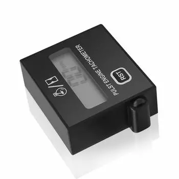 Водонепроницаемый индукционный цифровой тахометр для бензинового двигателя, тахометр с зажимом, счетчик моточасов для мотоцикла, бензопилы, газонокосилки, спидометр чёрный