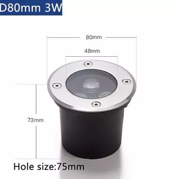 Водонепроницаемый IP67 светодиодный садовый светильник подземный 3 Вт 5 Вт 6 Вт 9 Вт 12 Вт уличный встраиваемый в пол прожектор наружное освещение террасы 220 В 110 В 24 В Warm white 85-265V