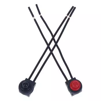 Водонепроницаемый кнопочный переключатель 220 В с 4-дюймовым проводом, черный Red Normally Open