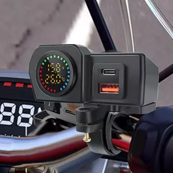 Водонепроницаемый комплект для быстрой зарядки мотоцикла 48 Вт QC3.0 USB с адаптером Type-C цифровой дисплей вольтметр термометр