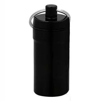 Водонепроницаемый контейнер для хранения, держатель для бутылок для улицы, контейнер, брелок для лекарств, брелок, таблетница Black