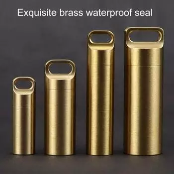 Водонепроницаемый контейнер для таблеток EDC, чехол для аксессуаров, хорошая герметизация, мини-размер, многоцелевой металлический контейнер для выживания на открытом воздухе, сухая коробка S