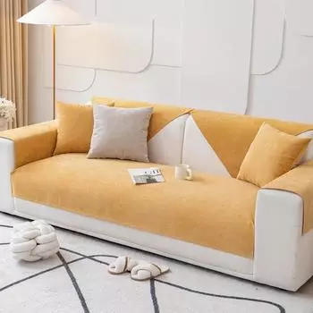 Водонепроницаемый коврик для дивана с защитой от царапин от кошек, сезонная универсальная ткань, нескользящая подушка для сиденья, однотонные минималистичные мягкие полотенца для дивана 40x40cm 1pcs
