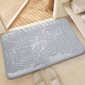 Водонепроницаемый коврик для дома и улицы, напольный коврик, очень мягкий, износостойкий, впитывающий влагу, нескользящий, легко чистящийся, входной коврик для патио 40x60cm темно-серого