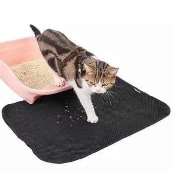 Водонепроницаемый коврик для кошачьего туалета из ЭВА, коврик-ловушка для кошачьего туалета в помещении, нескользящее дно, меньше отходов S