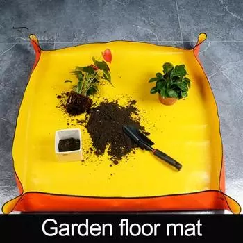 Водонепроницаемый коврик для пересадки садовых растений для пересадки и посадки, контроль беспорядка в почве, портативный поднос для горшков с растениями, коврик для суккулентов в помещении M зелёный