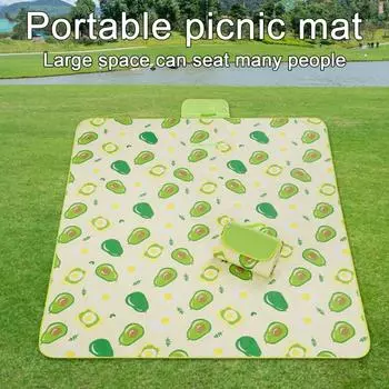 Водонепроницаемый коврик для пикника с защитой от песка, легкое складное одеяло, большой уличный пляжный коврик, многофункциональное одеяло семейного размера для кемпинга, пешего туризма, лужайки M