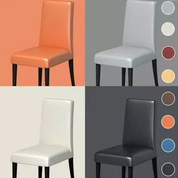 Водонепроницаемый кожаный чехол на стул из искусственной ткани для столовой, маслоотталкивающий чехол для стула, чехол для сиденья, удобный чехол для отеля, домашних животных, детей 1PCS чёрный