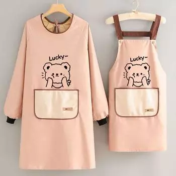 Водонепроницаемый кухонный фартук с длинными рукавами, маслостойкий поварской рабочий фартук для женщин/мужчин Style 1