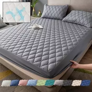 Водонепроницаемый ламинированный хлопковый чехол для кровати, подгузник, простыня, защитный чехол для матраса Simmons, нескользящий чехол для кровати от пыли 48x74cm/2 Pcs чёрный