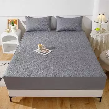 Водонепроницаемый ламинированный хлопковый чехол для кровати, подгузник, простыня, защитный чехол для матраса Simmons, нескользящий чехол для кровати от пыли 48x74cm/2 Pcs чёрный