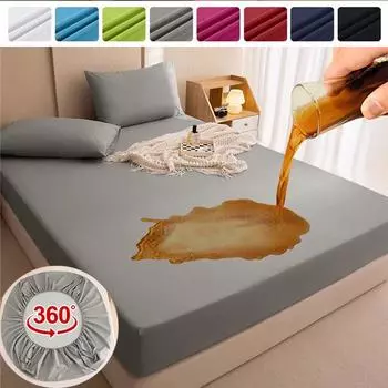 Водонепроницаемый матрас, пыленепроницаемые покрывала, сплошной цвет, матовая простыня, простыня, детские подгузники, простыни для дома, отеля 80x200cm only a sheet