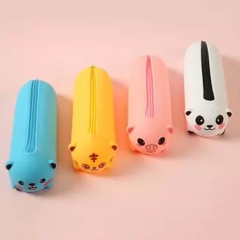 Водонепроницаемый мягкий пенал для карандашей, моющийся, сумка для хранения канцелярских принадлежностей, косметика белый