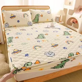 Водонепроницаемый мультяшный эластичный простынь 160x200, защитный чехол для матраса, класс для мамы и ребенка, процесс ламинирования из чистого хлопка 90x190x30cm