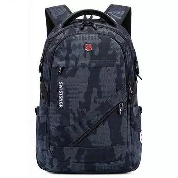 Водонепроницаемый мужской рюкзак, подходящий для ноутбука, женский рюкзак Oxford Travel, мужская сумка, винтажная школьная сумка, большой вместительный дорожный рюкзак One Size серый