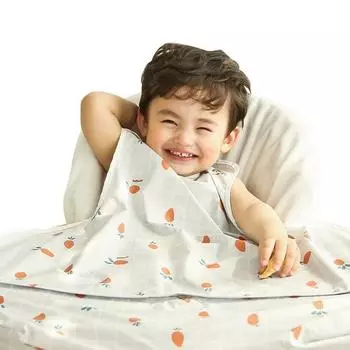 Водонепроницаемый нагрудник Babyclaw на майке с застежкой-молнией, морковно-серый, 1 шт., 1 шт.