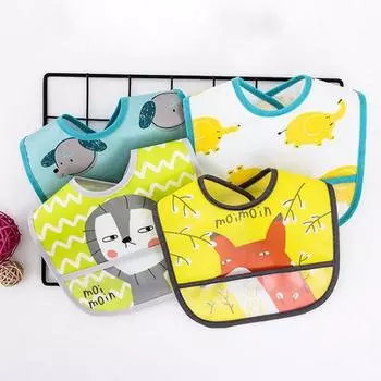 Водонепроницаемый нагрудник для детского питания Koby Pocket, слон, 1 шт.