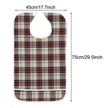 Водонепроницаемый нагрудник для взрослых пожилых людей для еды, моющийся, с карманом, помощь при еде, защита одежды хаки