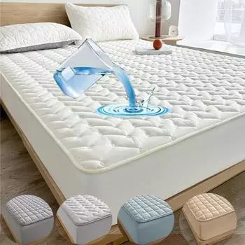 Водонепроницаемый наматрасник, хлопковый наматрасник Thichen, защита от клещей, антибактериальный тисненый дизайн, простыня, покрывало на кровать 90x200cm only a sheet