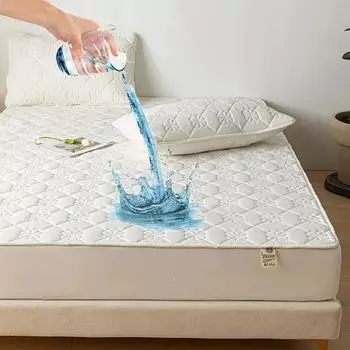 Водонепроницаемый наматрасник из соевого волокна, стеганый утолщенный наматрасник, протектор, дышащая простыня, покрывало на кровать без наволочки 90x190x30cm
