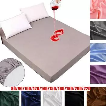 Водонепроницаемый наматрасник, приятный для кожи, дышащая эластичная лента, простыня на подкладке, полиэстер, односпальная двуспальная простыня, хлопковое покрывало, без наволочки 80x200cm Only sheet