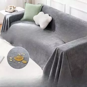 Водонепроницаемый нецарапающийся чехол для дивана-полотенца, тканевое одеяло, противоскользящее антипригарное шерстяное одеяло для домашних животных, универсальный защитный коврик для дивана 90*90cm
