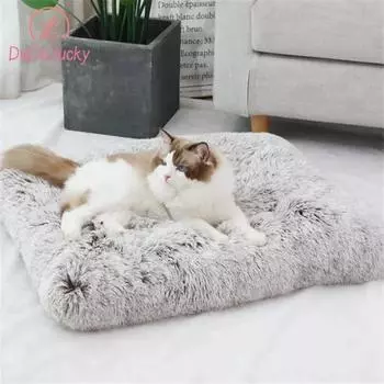 Водонепроницаемый нескользящий пушистый коврик для кровати для собак, коврик для путешествий, одеяло для кошек, коврики и собачья будка, плюшевое теплое одеяло для кошек и собак 50x35cm